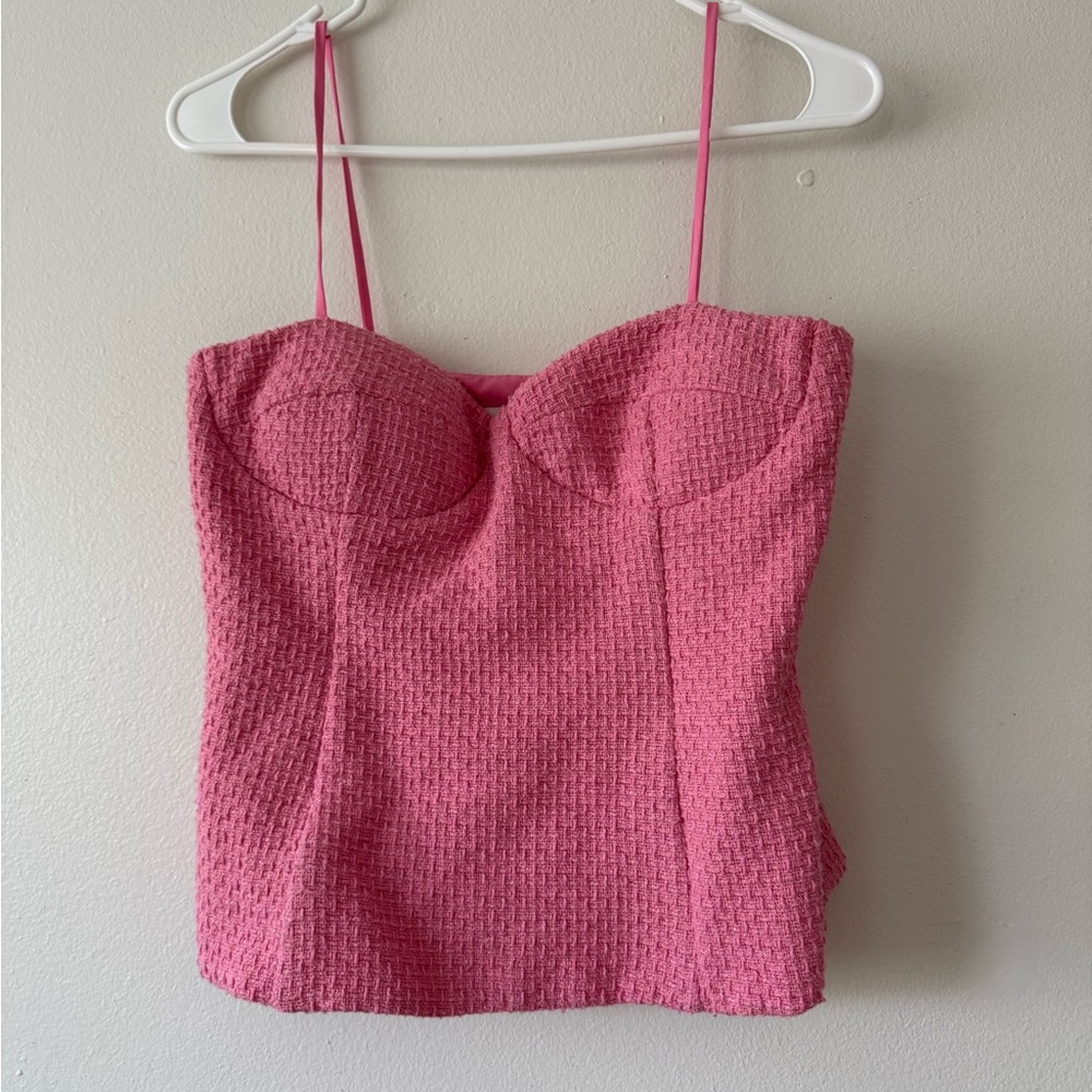 Love Bonito Pink Textured Women's Top